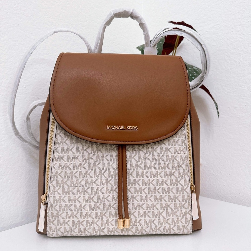 Michael Kors Phoebe MD Flap Drawstring Backpack